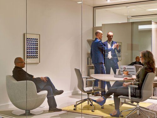 Office Staff Meeting — Riverside, CA — TotalPlan Business Interiors Inc