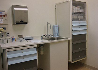 Hospital Table With Drawer — Riverside, CA — TotalPlan Business Interiors Inc