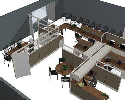 Interior Office Floor Plan — Riverside, CA — TotalPlan Business Interiors Inc