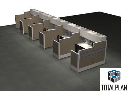 Workstation Floor Plan — Riverside, CA — TotalPlan Business Interiors Inc