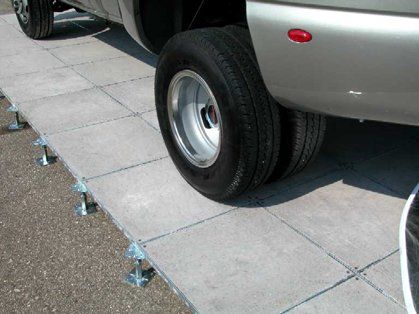 Installed Tiles with Car — Riverside, CA — TotalPlan Business Interiors Inc