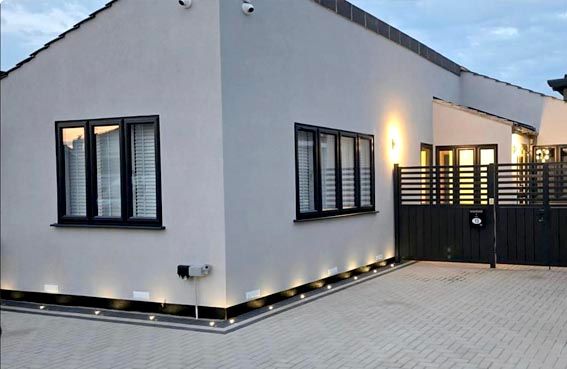 A house which has been rendered by Quality Render Specialists