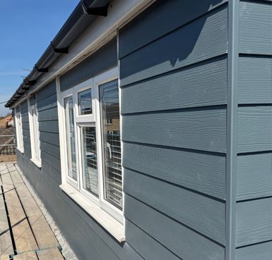 before and after rendered cladding house Quality Render Specialists Basildon