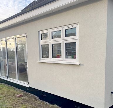 extension rendered and insulated