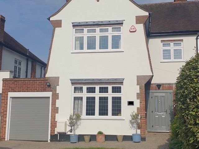 newly rendered house by Quality Render Specialists of Basildon, Essex