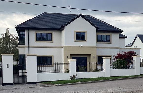 large rendered house by Quality Render Specialists of Basildon, Essex
