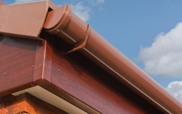 Brown guttering and brown soffits