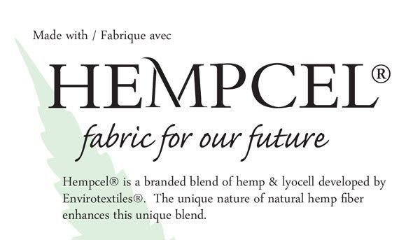A logo for hempcel fabric for our future