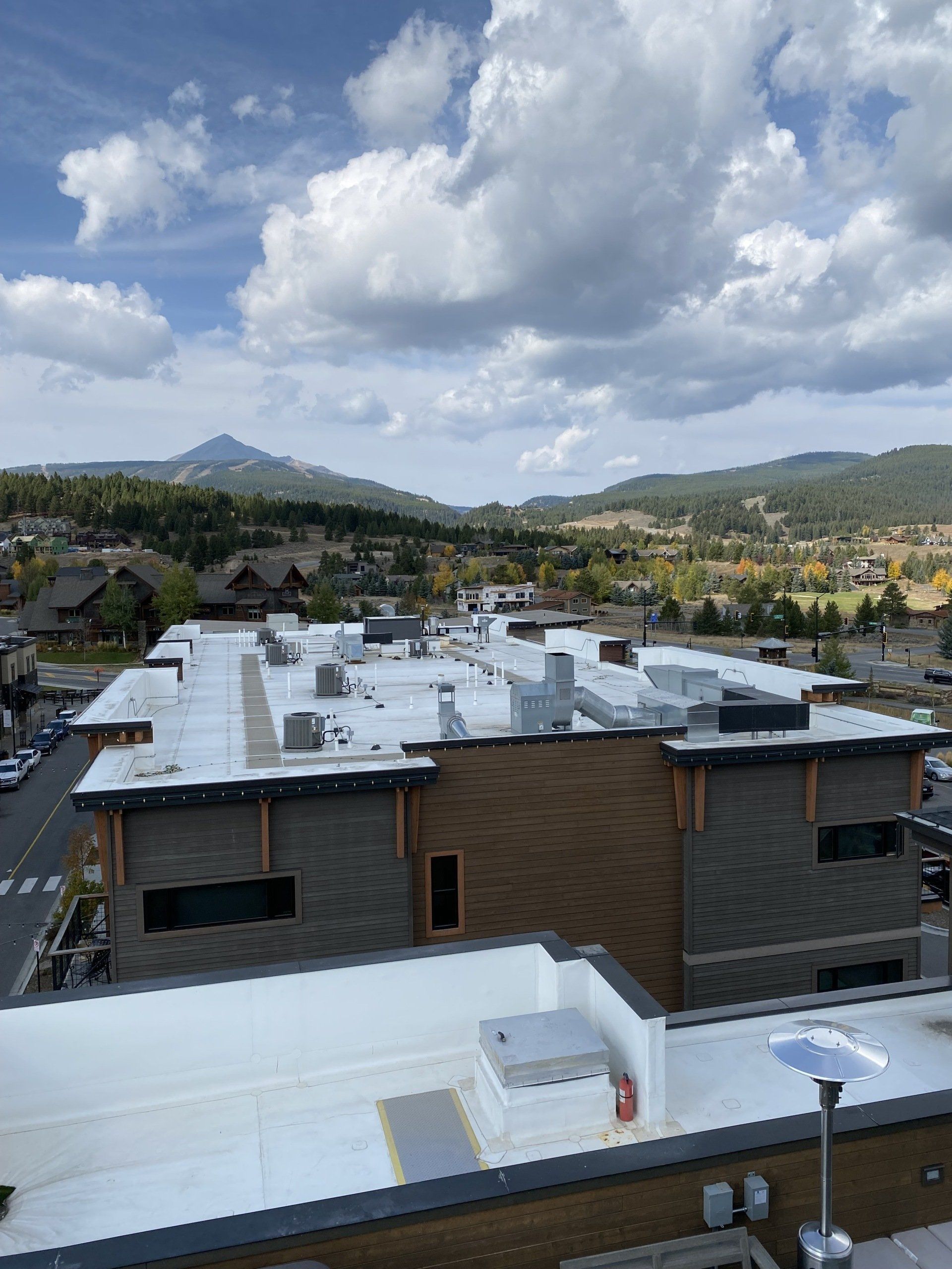 Far aerial view of building — Missoula, MT — Summit Roofing