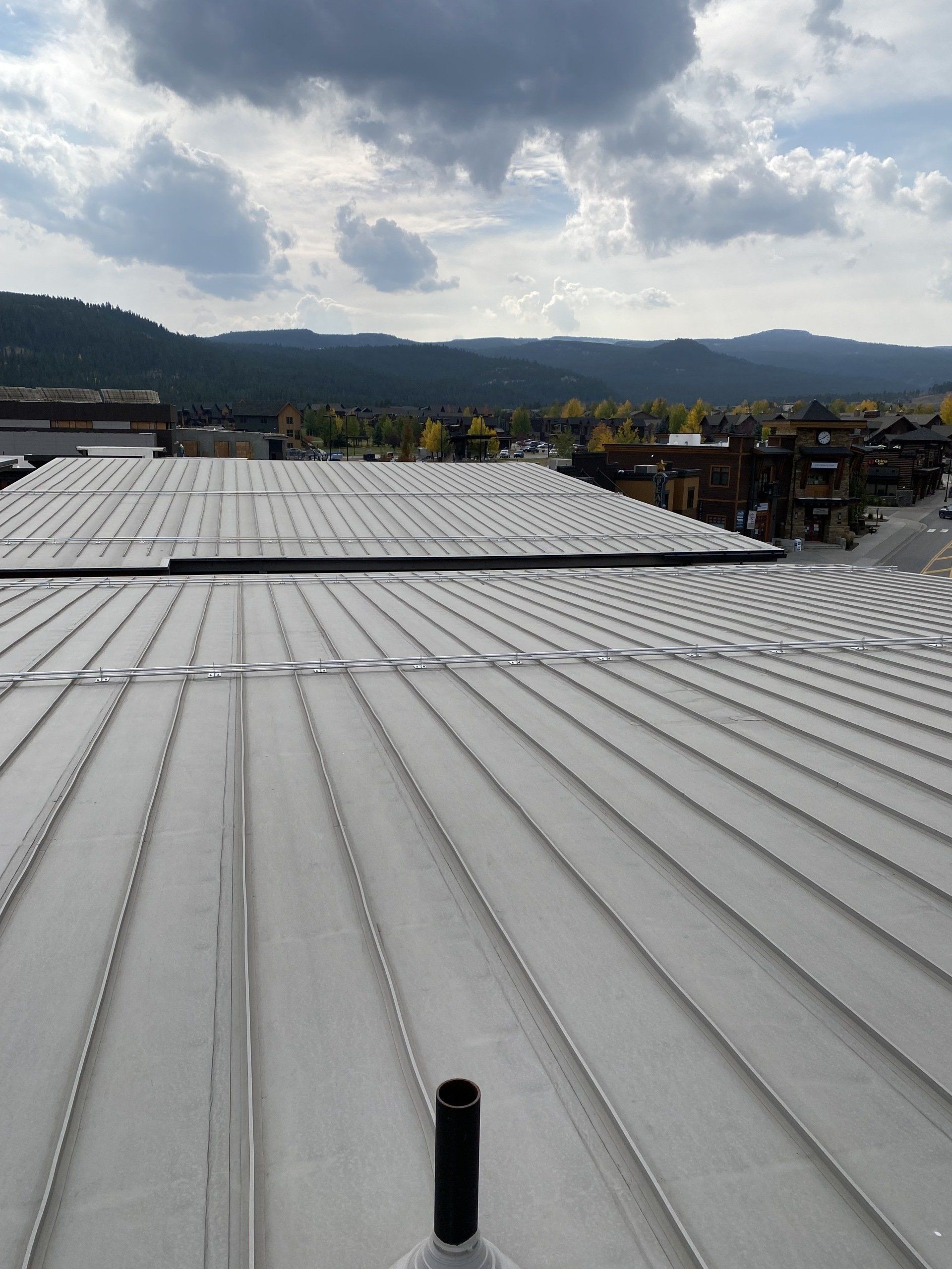 Close look of metal roof on building — Missoula, MT — Summit Roofing