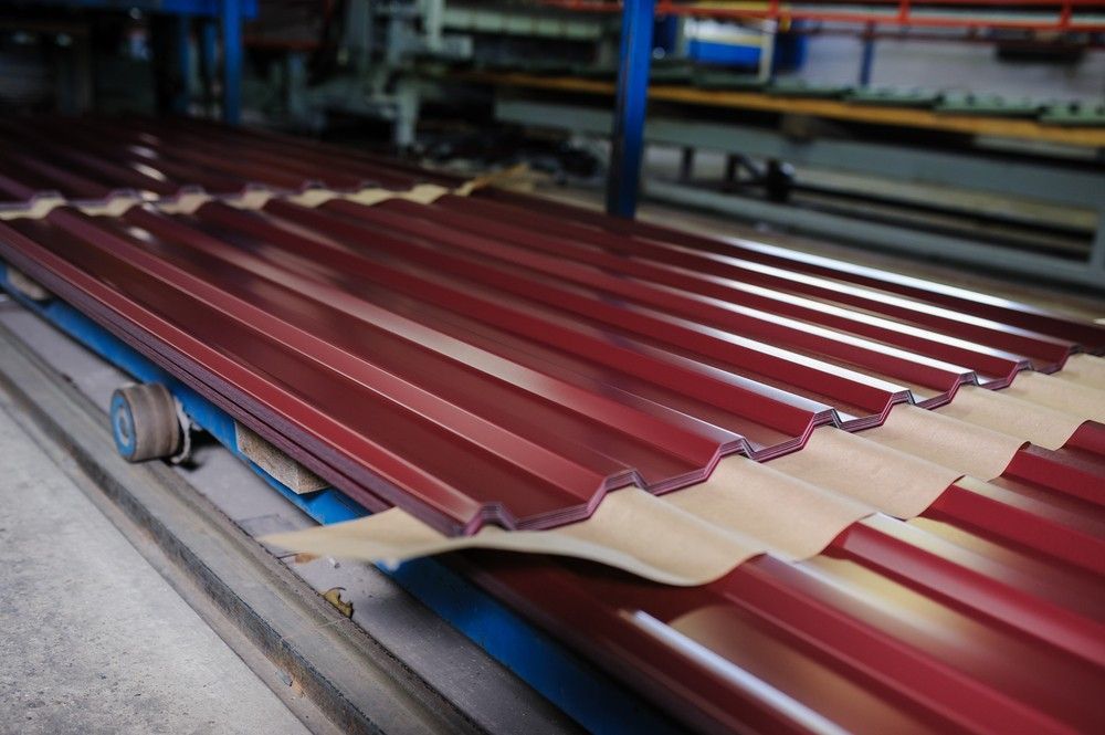Red Metal Roofing in a Warehouse — Rhythm Roofing in Mascot, NSW