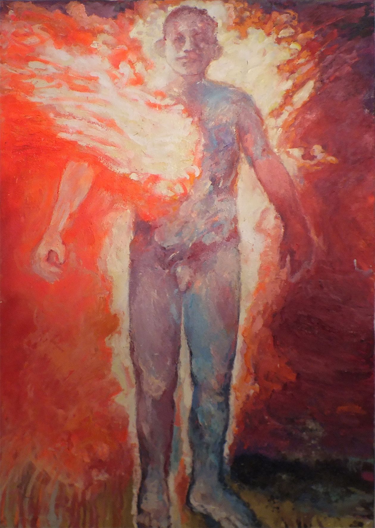 Flammenmann, Öl auf Leinwand, 125x80 cm, ca. 2013