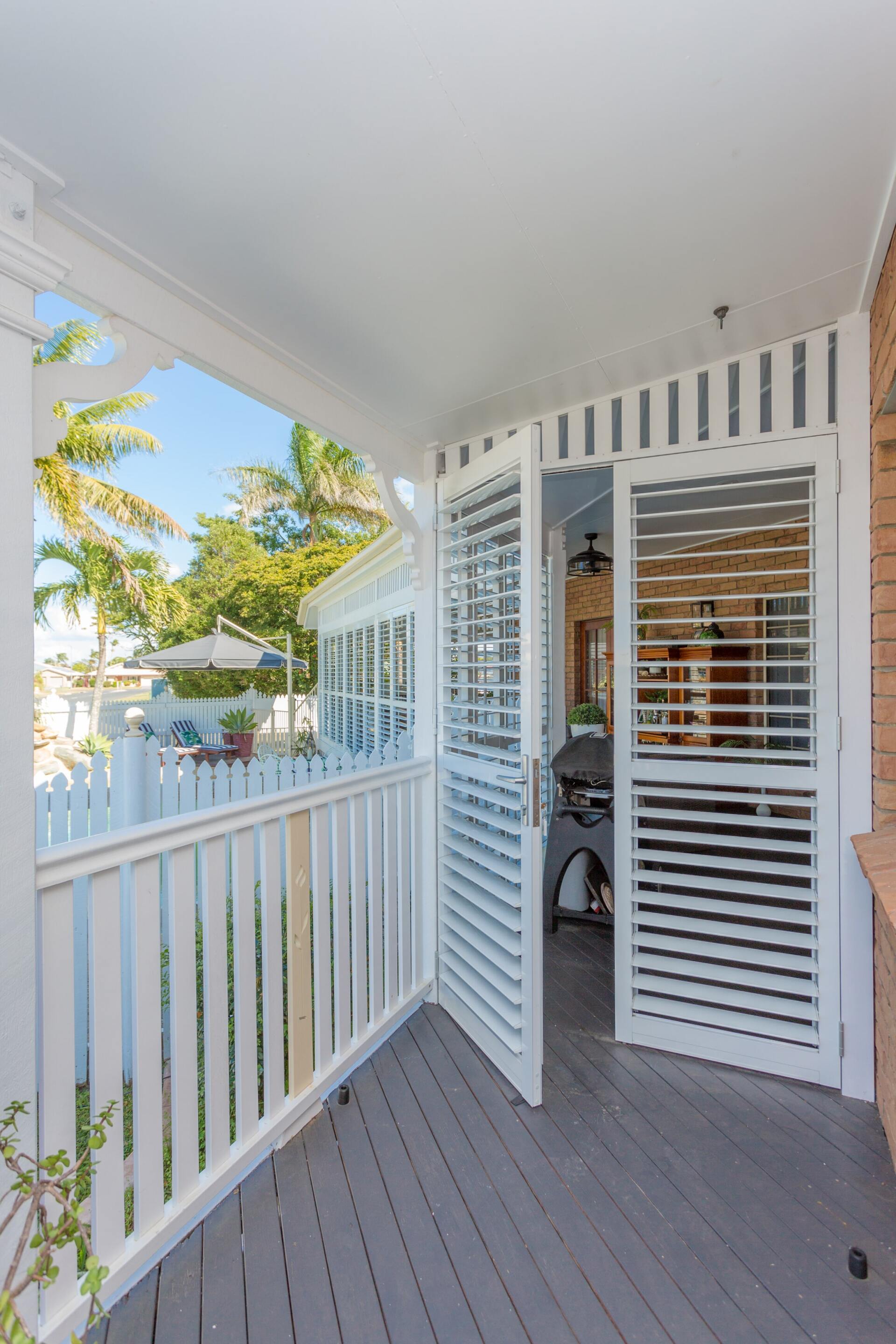 external aluminium shutters near pool area 2
