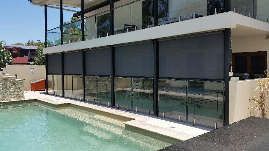 Ziptrak Installed in outdoor entertaining area — Fabric Awnings in Mackay