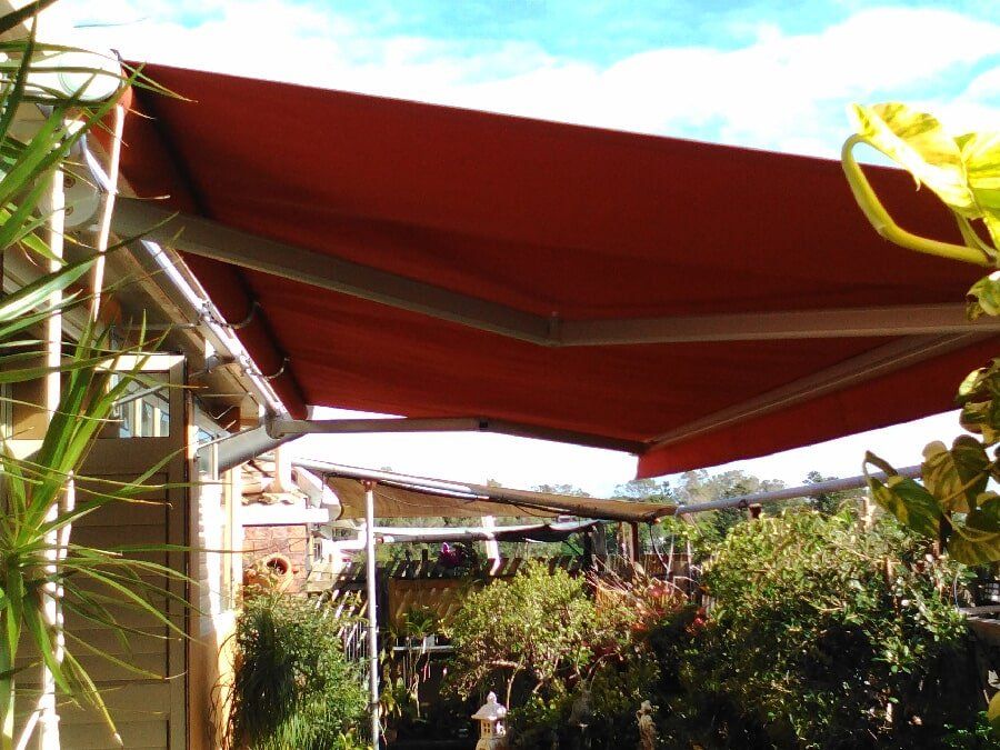 Folding Arm Awning installation— Fabric Awnings in Mackay