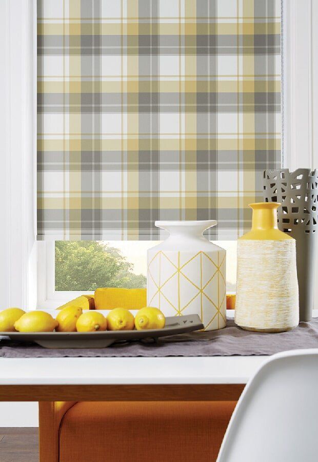 Yellow & Black Striped Designed Roller Blinds | Roller Blinds in Mackay