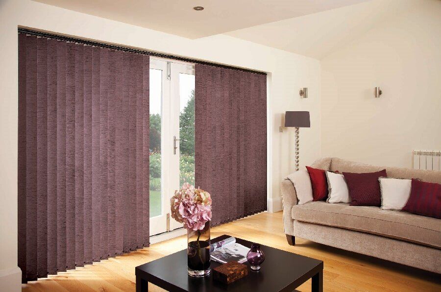 High Vertical Blinds in a Living Room | Blinds in Mackay