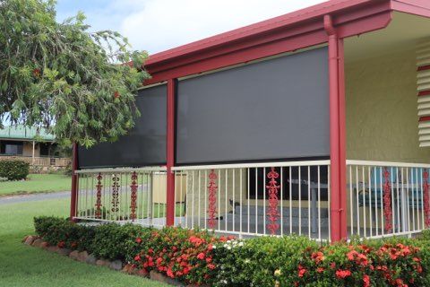 Straight Drop (Multi Stop) Awning on patio— Fabric Awnings in Mackay