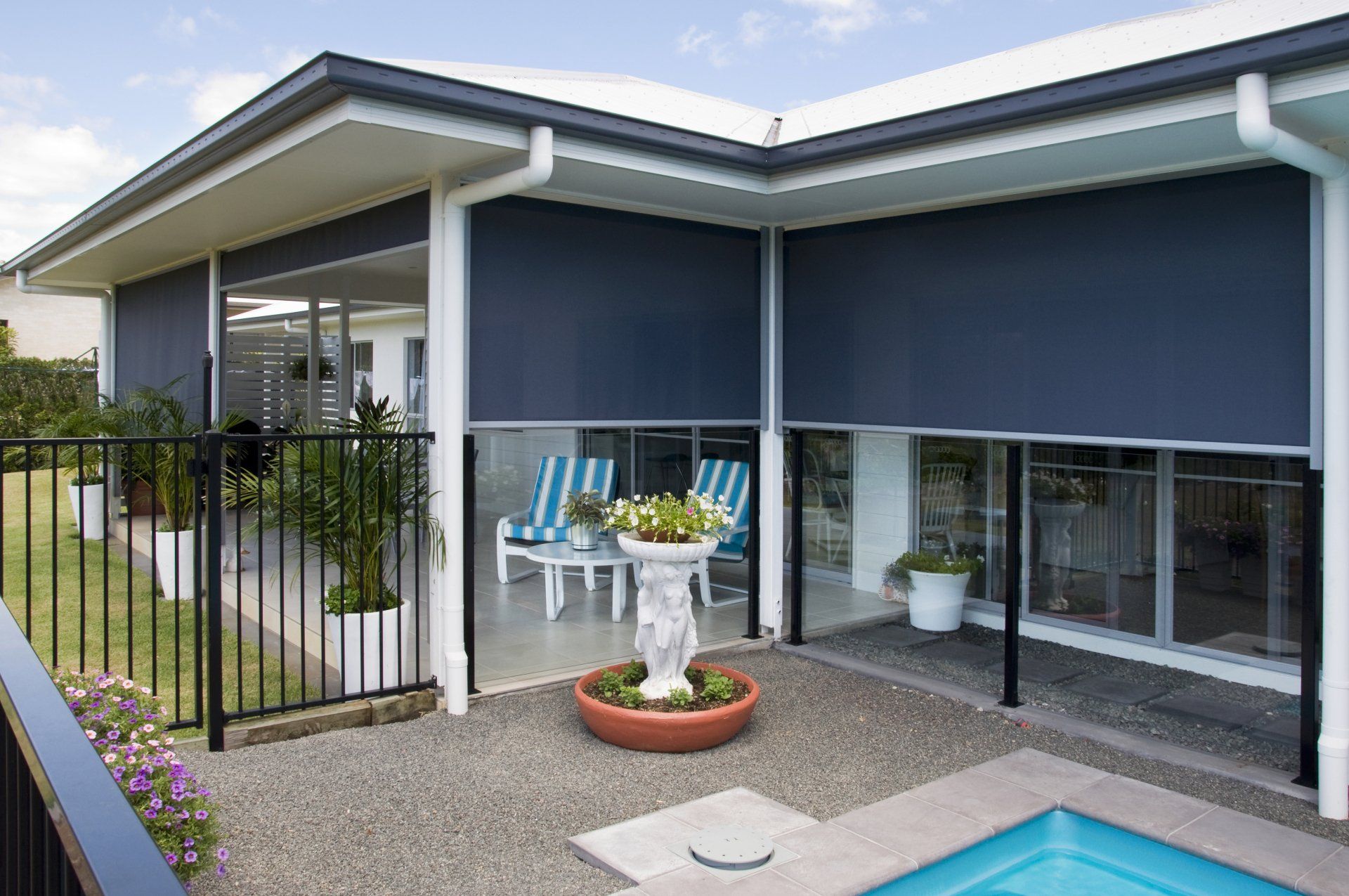 Budget Friendly Straight Drop (Multi Stop) Awnings — Fabric Awnings in Mackay
