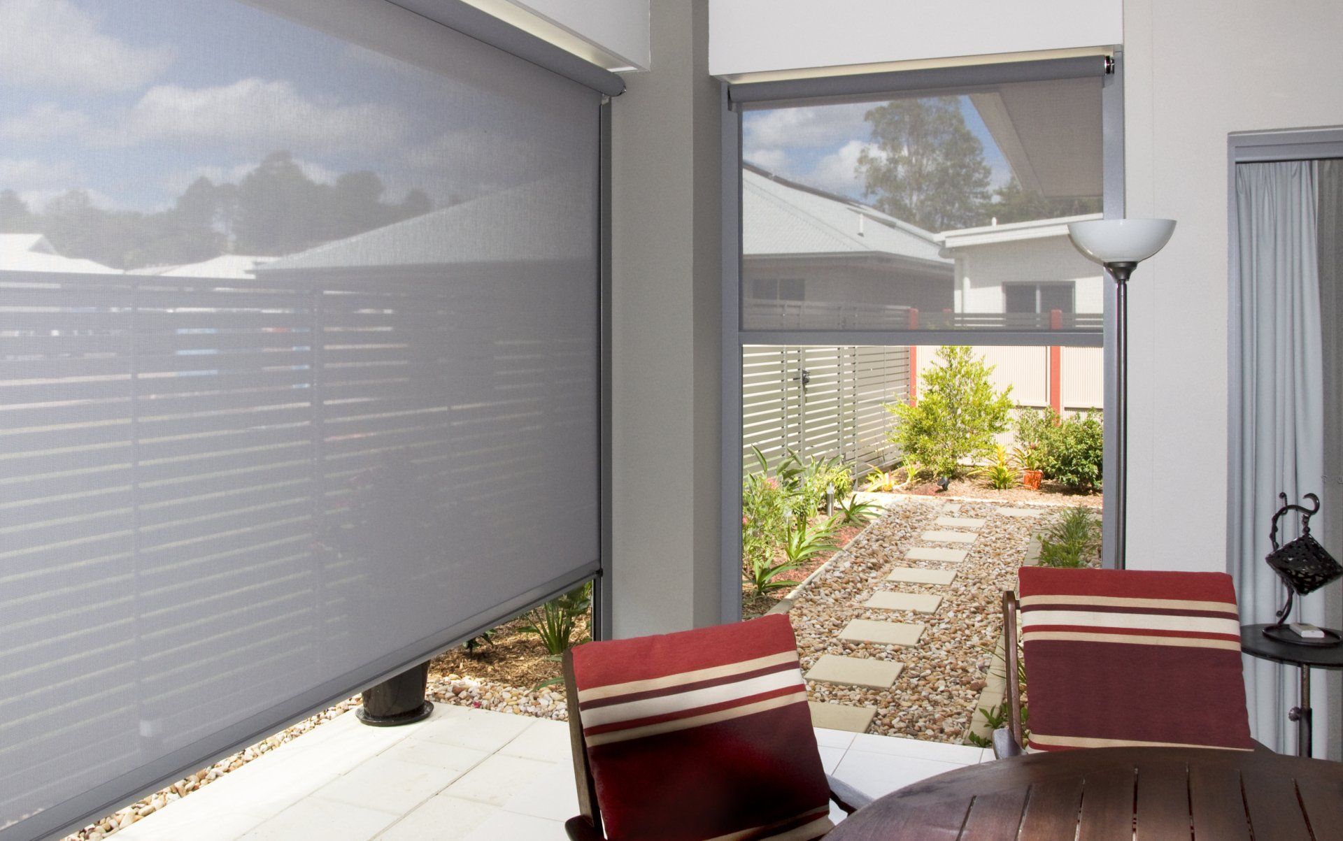 Straight Drop (Multi Stop) Awnings outdoor entertaining area — Fabric Awnings in Mackay