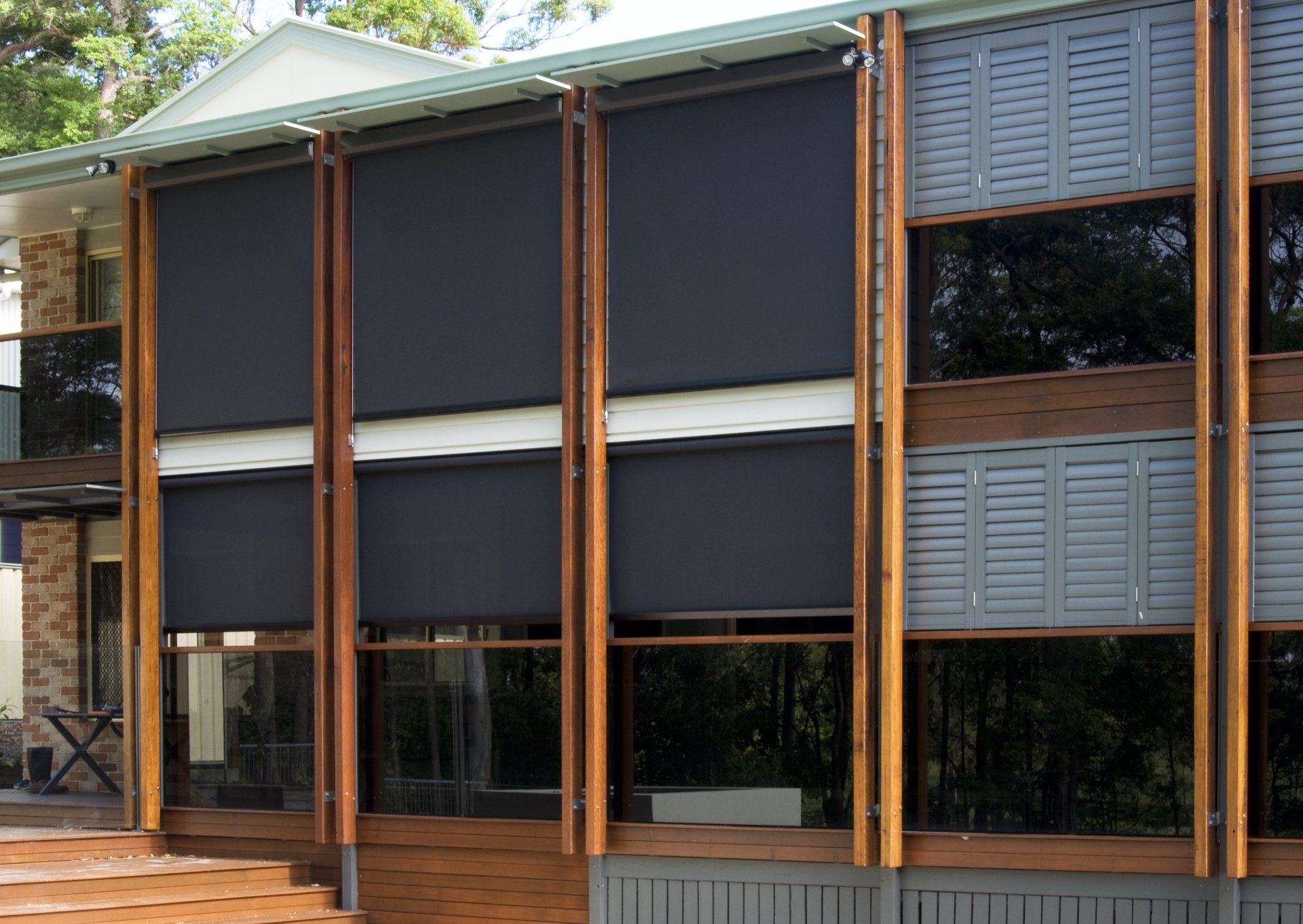 Straight Drop Wire Guide Crank modern style— Fabric Awnings in Mackay