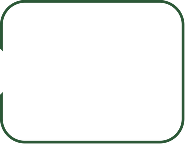 A white square with a green border on a white background.