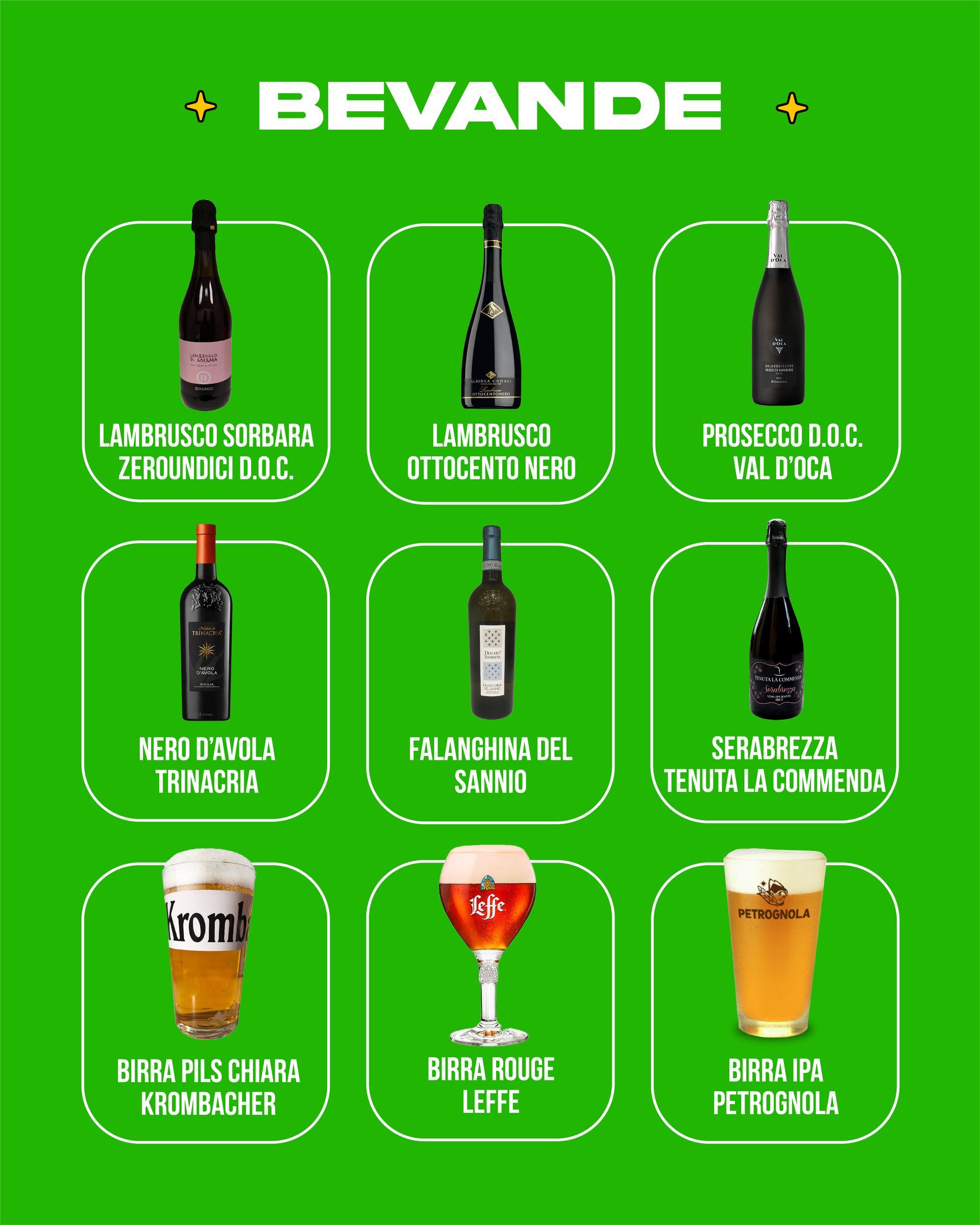 MENU RISTORANTE