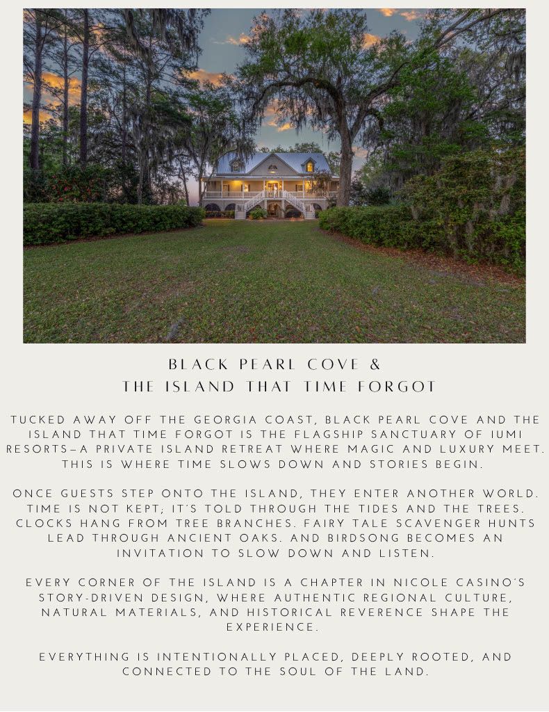 House surrounded by grass and trees; text at the bottom.