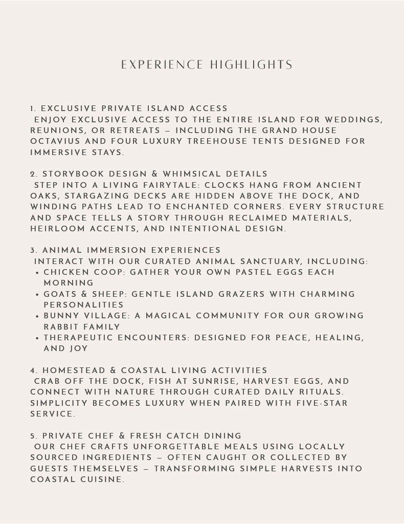 Text on paper: experience highlights.