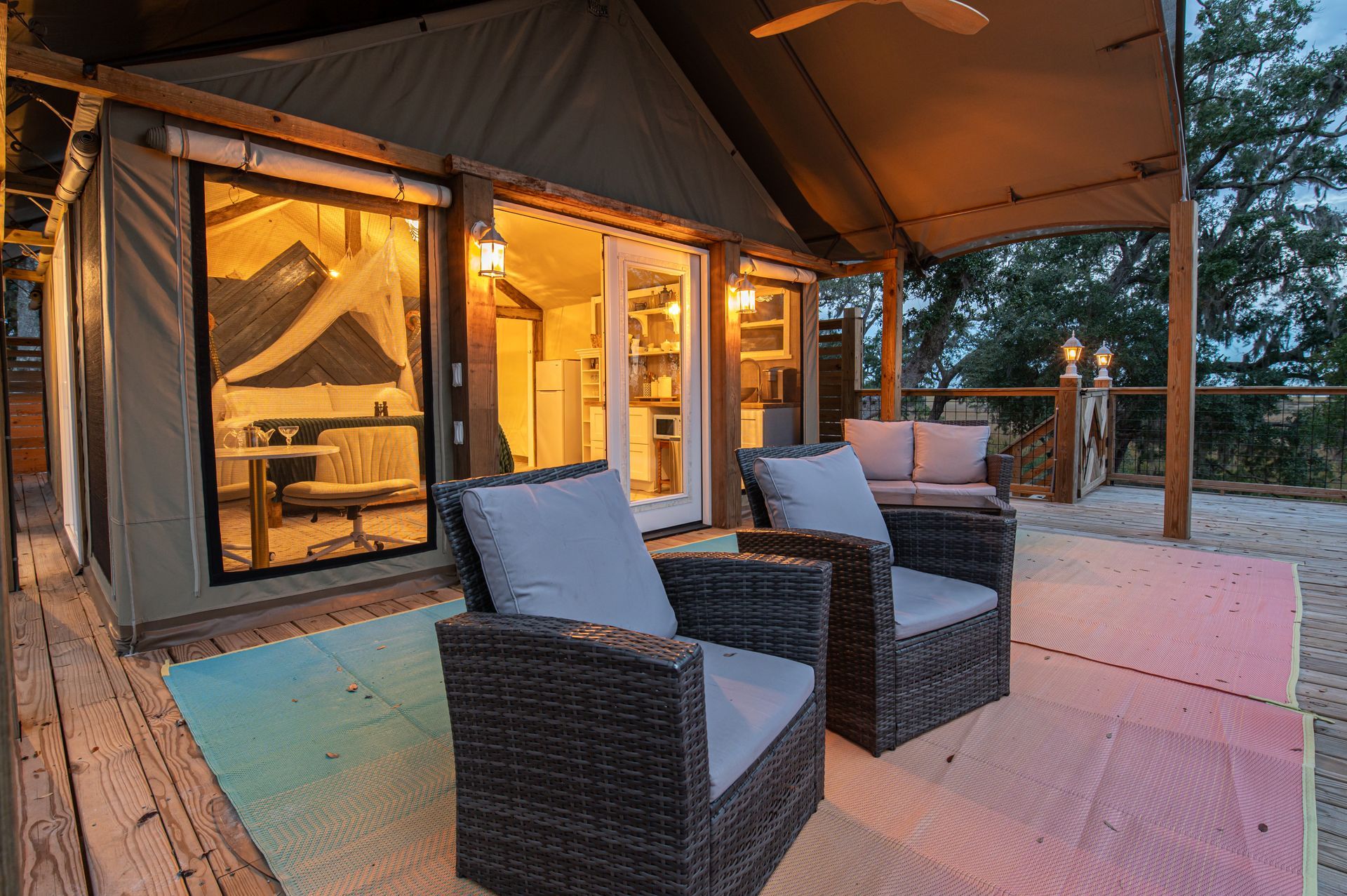 Treehouse, tent, campsite, campfire, nature, bird watching, retreat, vacation, resort, hotel, experience, family reunions