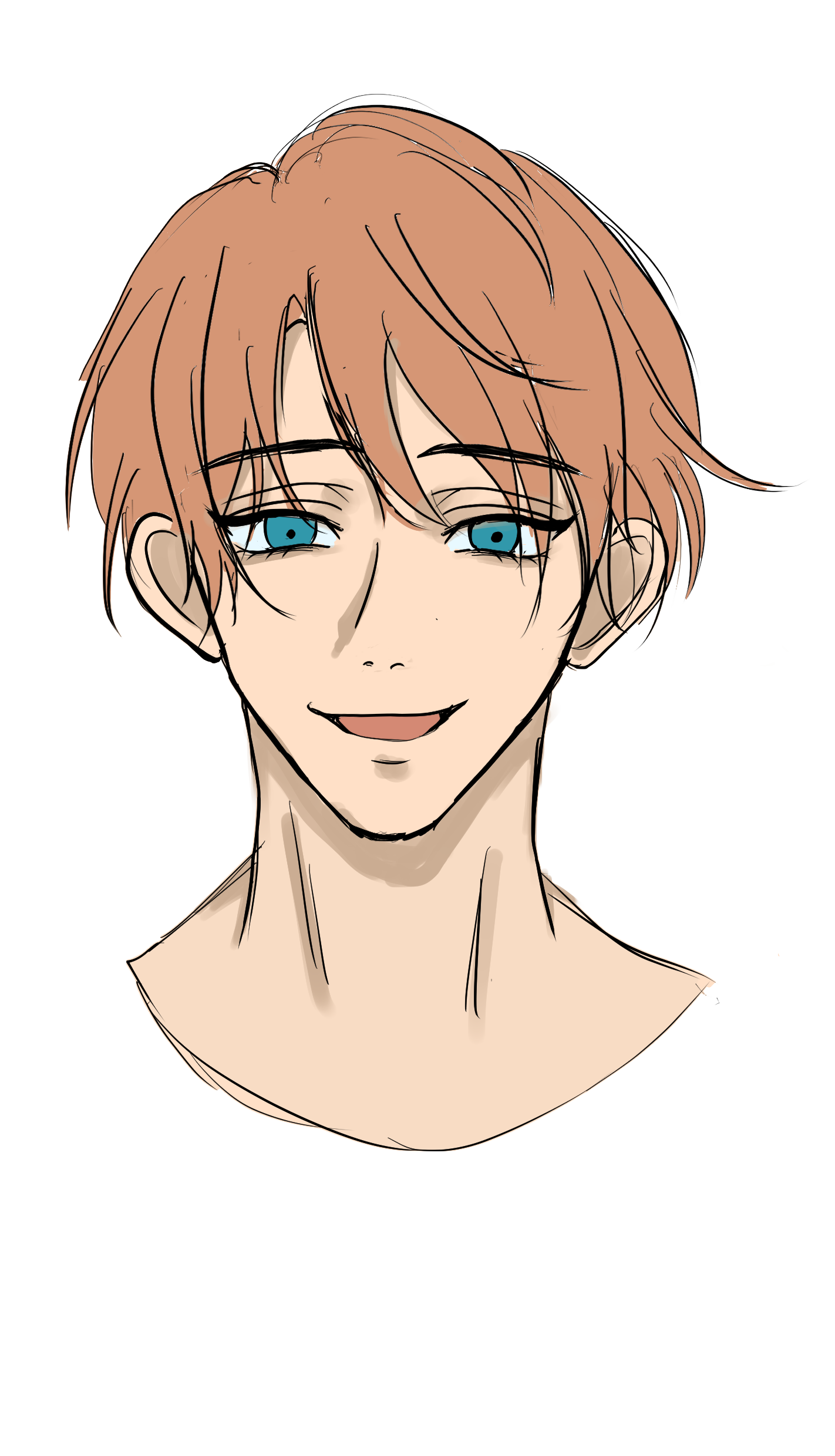 一個紅頭髮藍眼睛的男人的圖畫