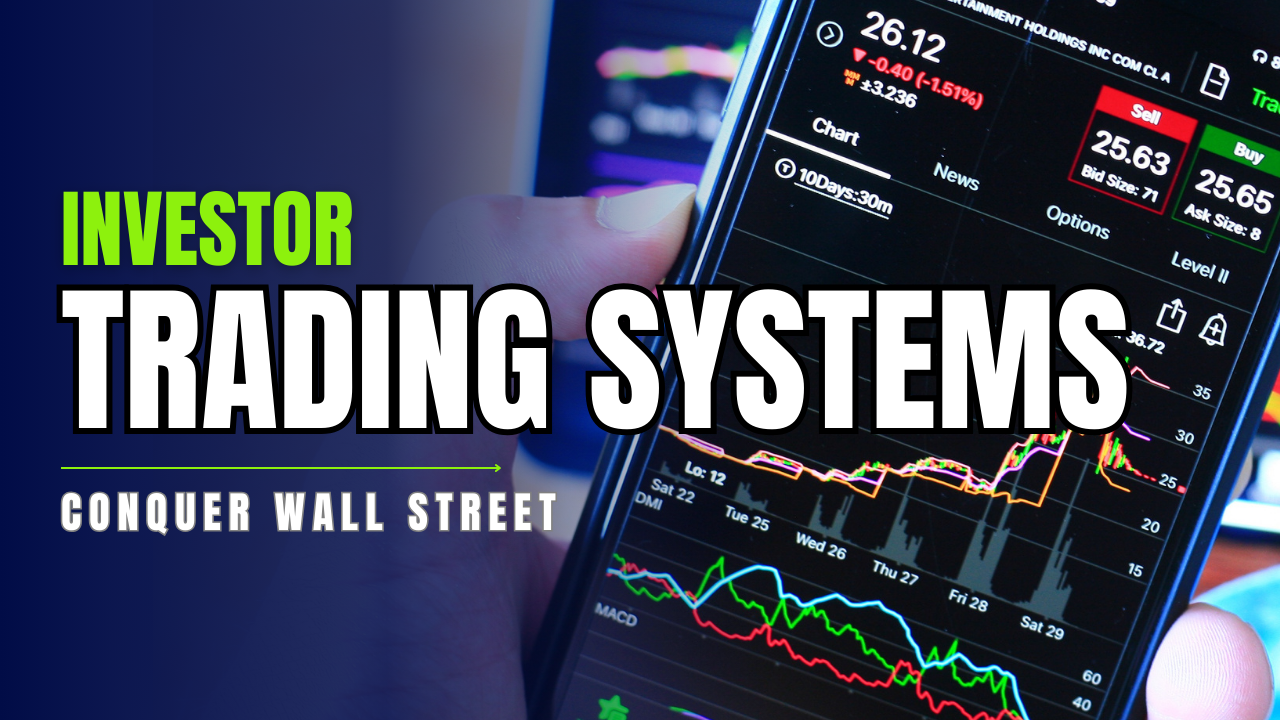A cell phone with a stock chart loaded on the screen.
