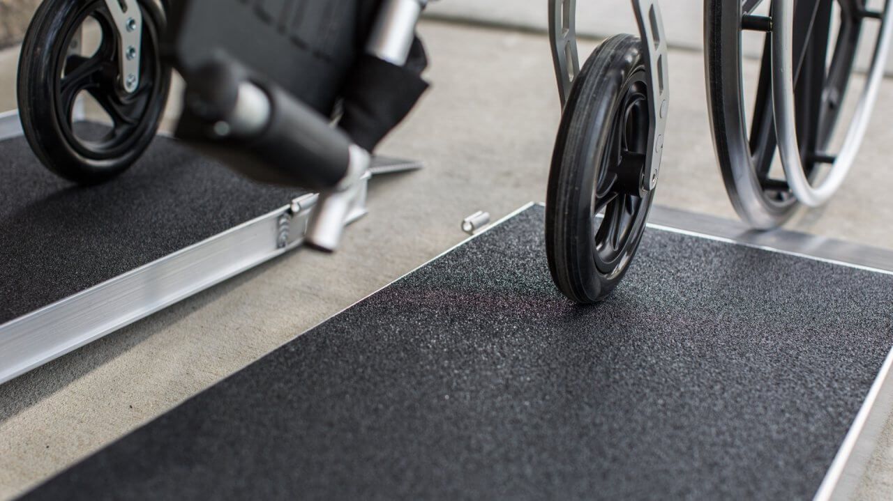 wheelchair on ramp