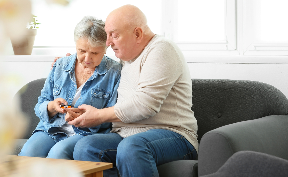 an elderly couple