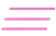 Three pink lines are lined up on a white background.