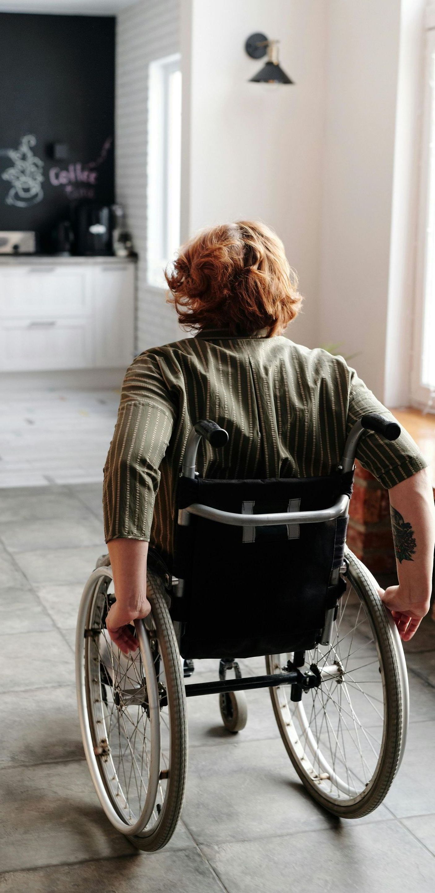 woman in a wheelchair