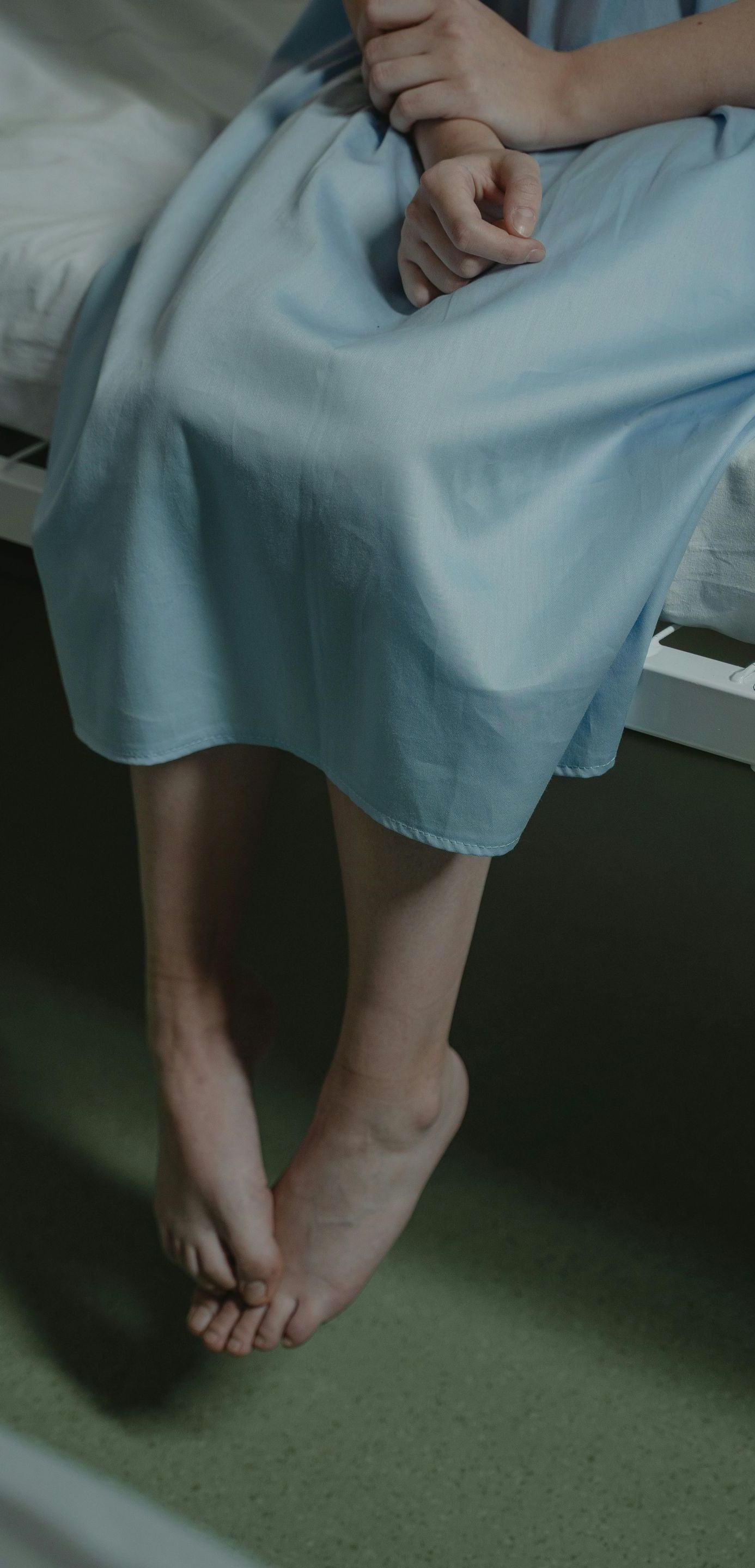 person in hospital  gown
