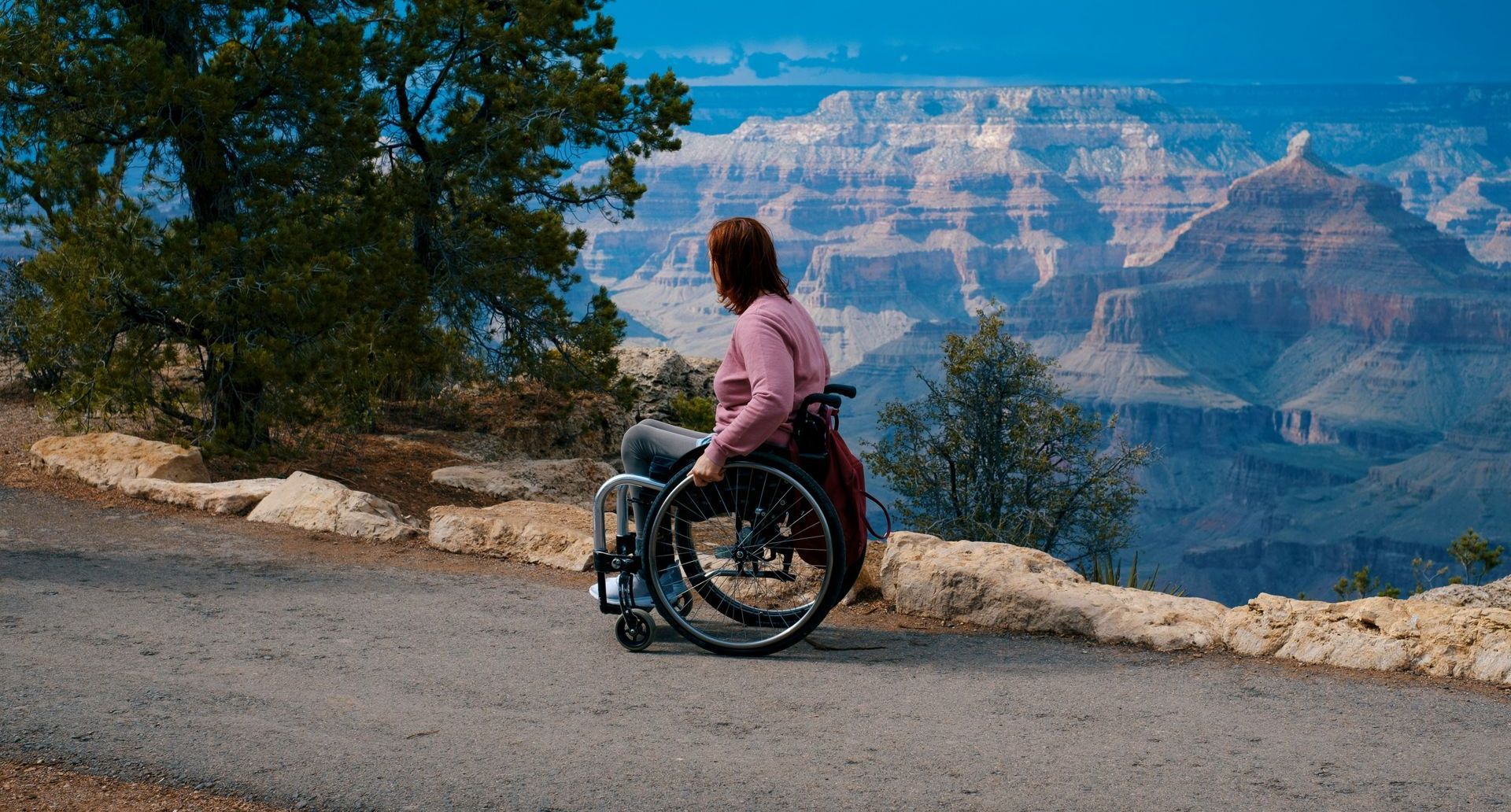 woman in a wheelchair
