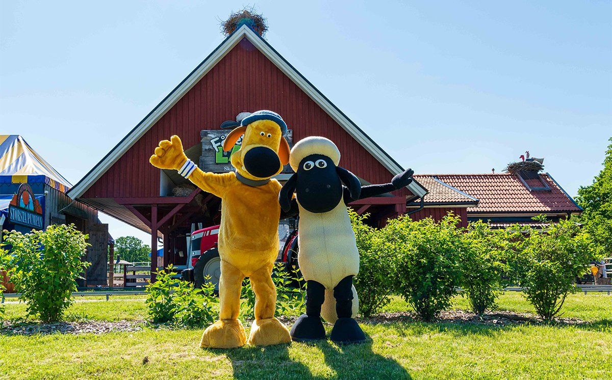 Fåret Shaun Land i Skånes Djurpar - möt Shaun och Timmy!