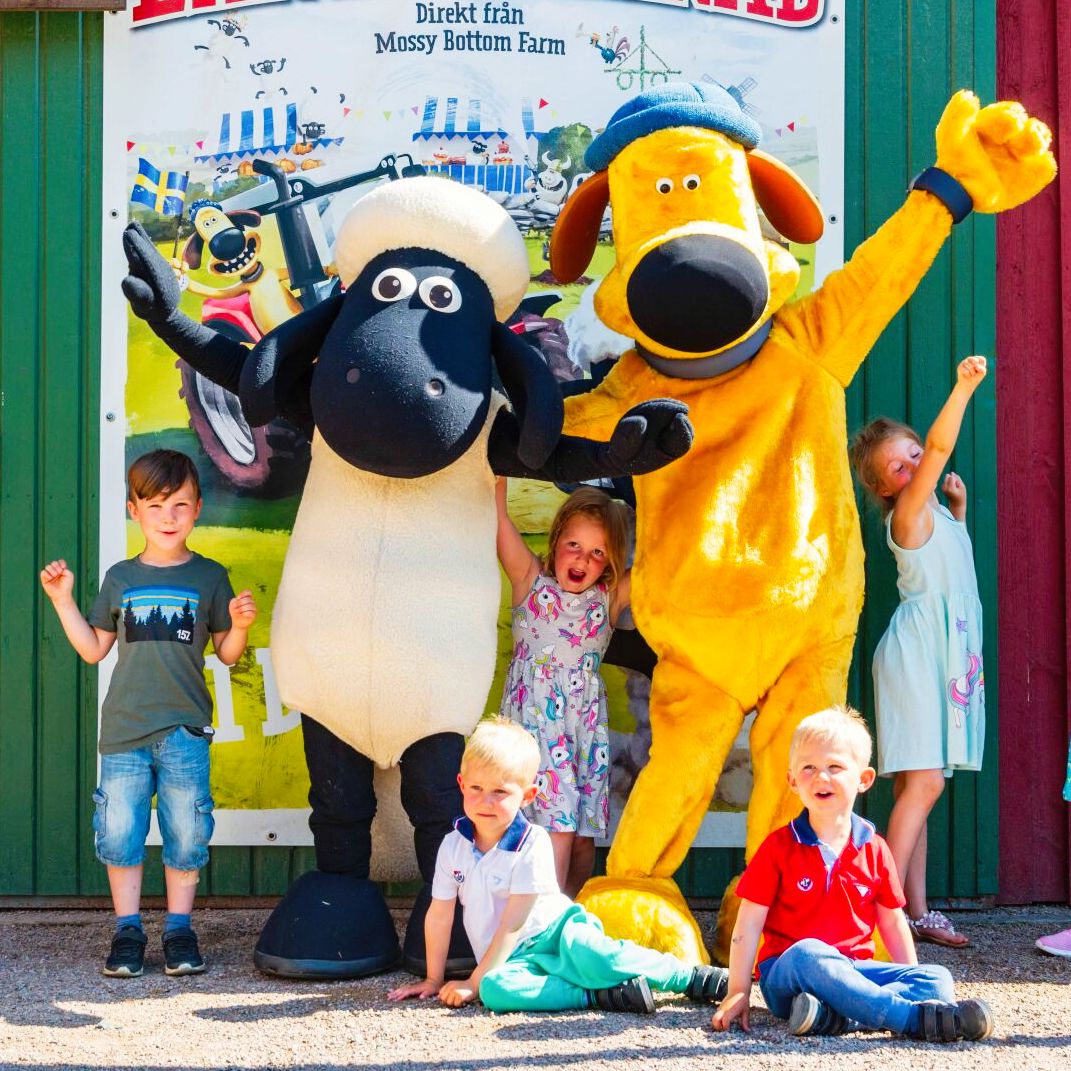 Fåret Shaun Land i Skånes Djurpar - möt Shaun och Timmy!