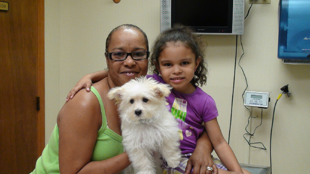 Happy Family with Their Dog — Elyria, OH — Elyria Animal Hospital