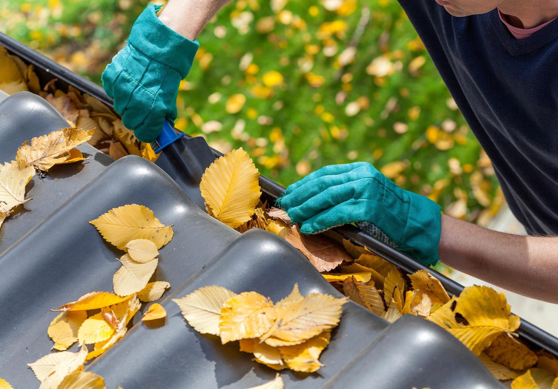 Removing Leaves On Gutter — Douglasville, GA — Tippens Gutter Services