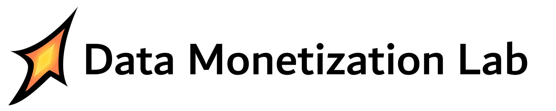 A logo for the data monetization lab with a star in the middle.