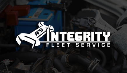 Logo for Integrity Fleet Service with wrench over engine.