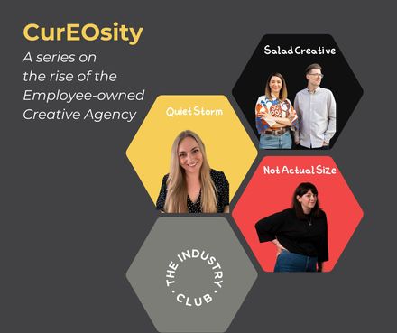 A poster for curiosity a series on the rise of the creative agency