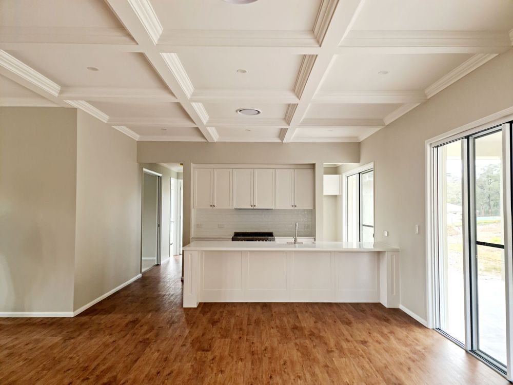 Ceiling cornice with intricate crown molding — Manufacturing Cornices in Logan Village, QLD