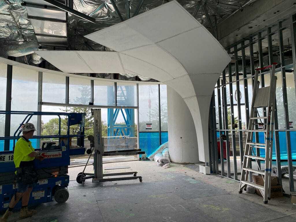 Workers at Hedges Ave Ceiling Installation — Custom Cornices in Logan Village, QLD