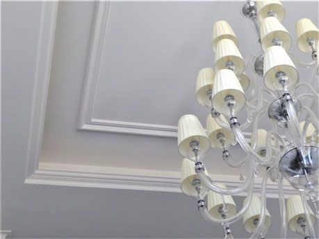 White chandelier — Manufacturing Cornices in Logan Village, QLD
