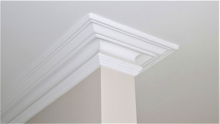 Square lines on corner — Manufacturing Cornices in Logan Village, QLD