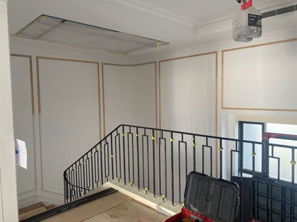 Stairs with guard rail — Manufacturing Cornices in Logan Village, QLD